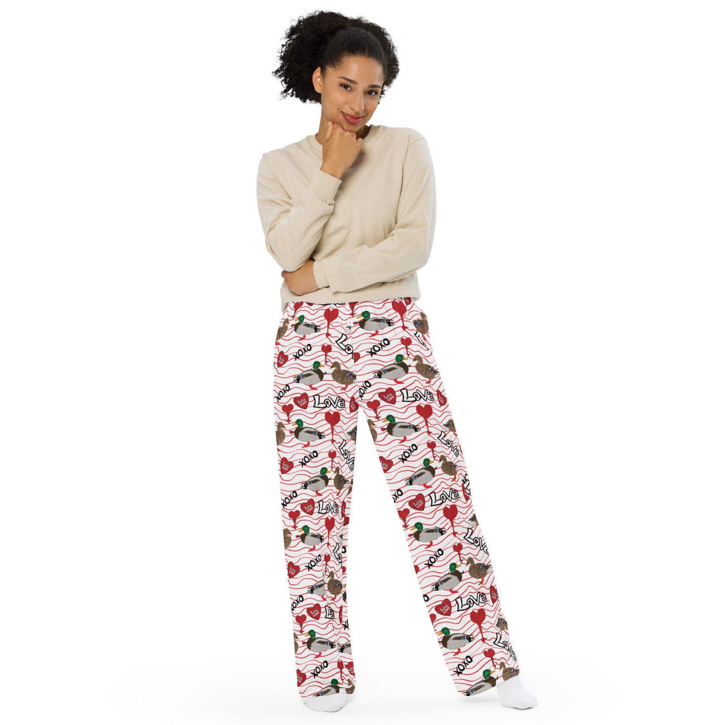 All - over print unisex wide - leg pants - Squirrellyartmama