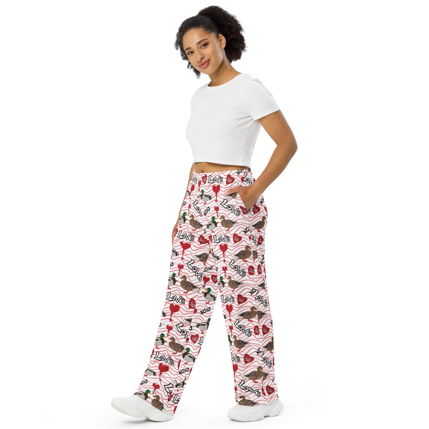 All - over print unisex wide - leg pants - Squirrellyartmama