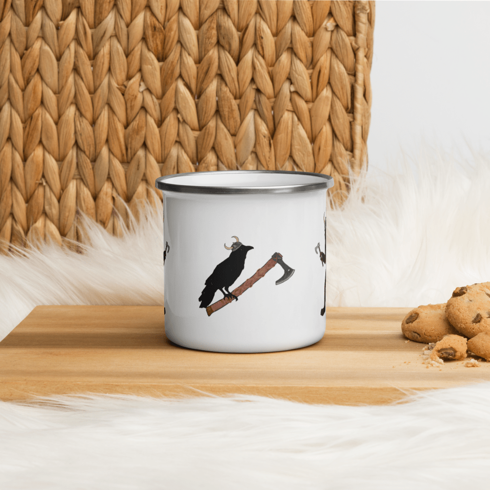 Big Foot Viking Enamel Mug - Squirrellyartmama