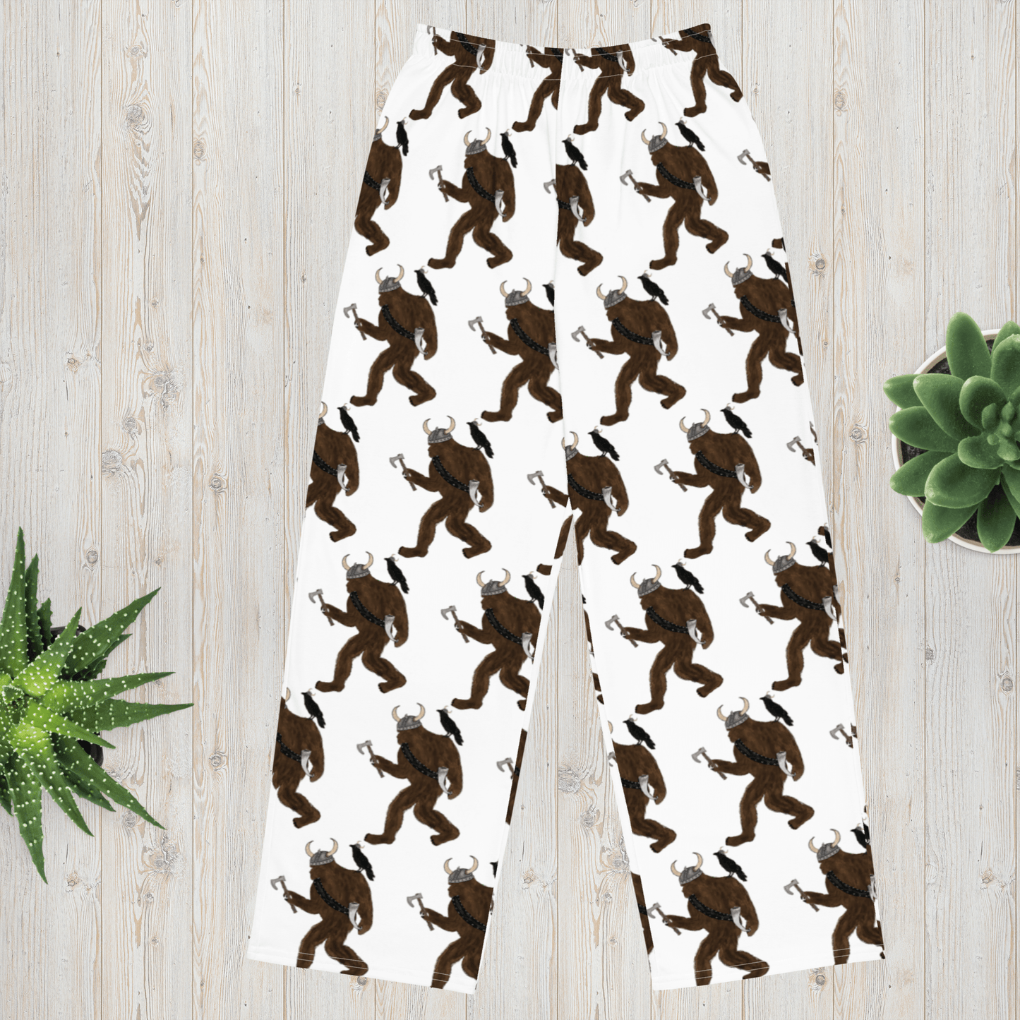 Big Foot Viking Pajama pants - Squirrellyartmama