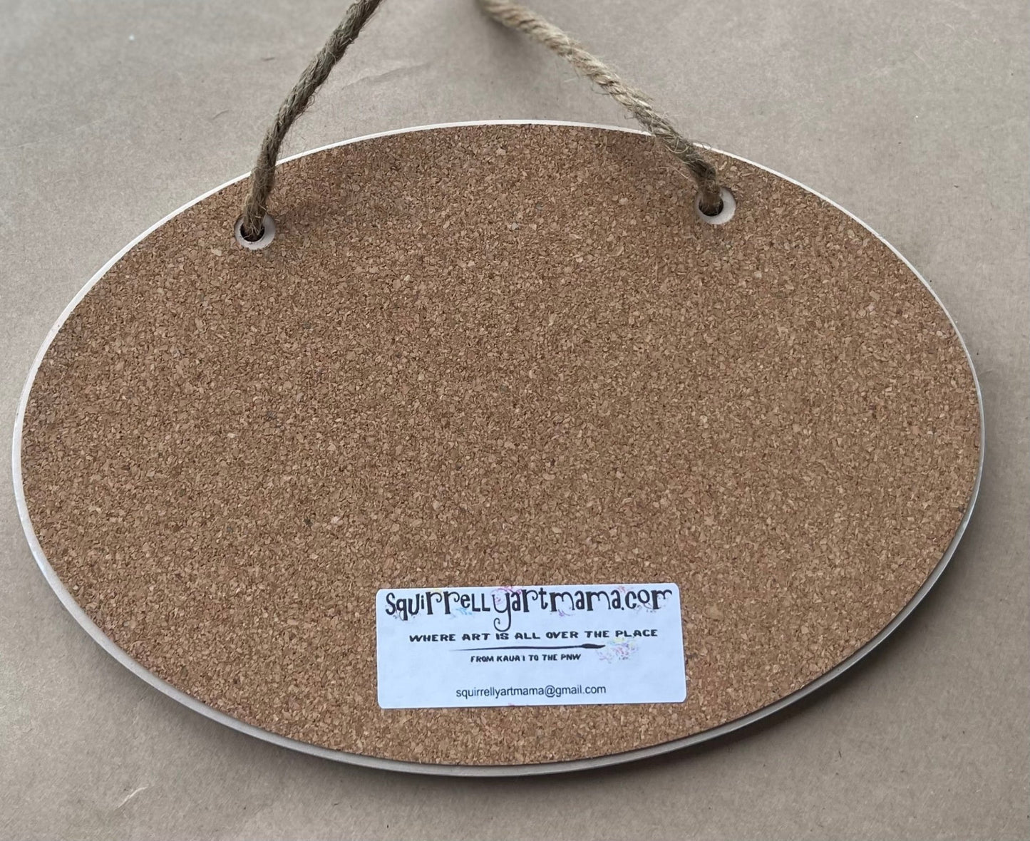 Ceramic Plaque - Serenity Eagle Oval Ceramic Plaque - Squirrellyartmama
