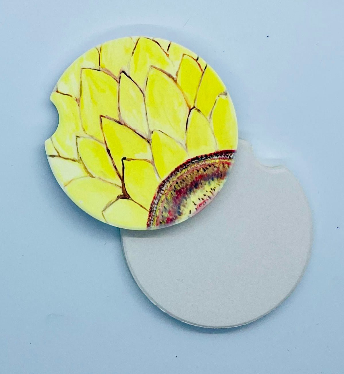 Coaster Sandstone Car Coaster Set - Sunflower - Squirrellyartmama