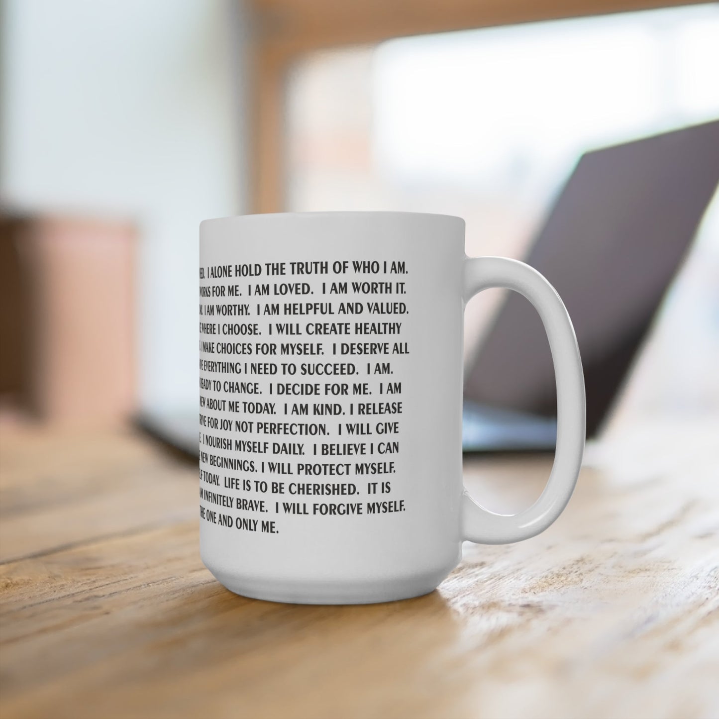 Empowering I Am Affirmation Mug, Motivational Coffee Cup, Positive Self - Love Gift, Personal Growth Mug, Daily Inspiration - Squirrellyartmama