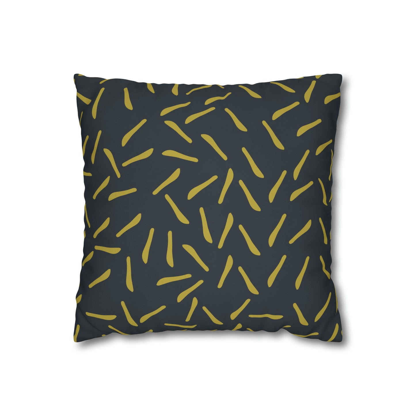 Fleeting Green lines one - sided Accent Square Poly Canvas Pillowcase - Squirrellyartmama