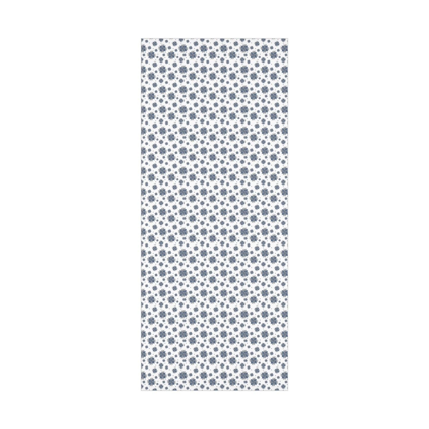 Gift Wrap Papers - Blue and Gray Flowers Design - Squirrellyartmama