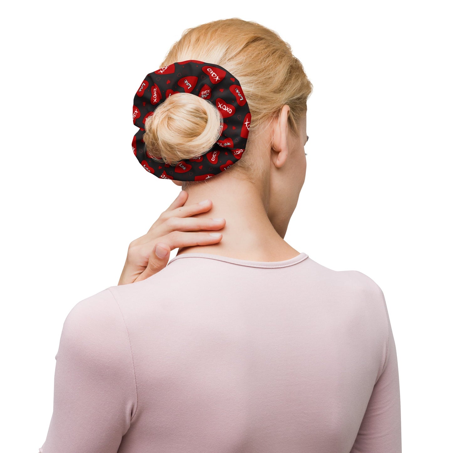 Midnight Kisses Recycled Scrunchie - Squirrellyartmama