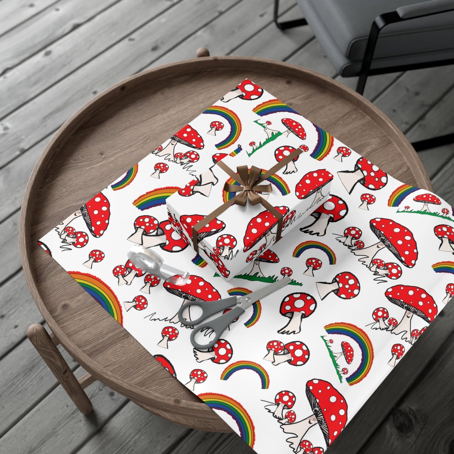 Mushroom Gift Wrap Paper - Squirrellyartmama