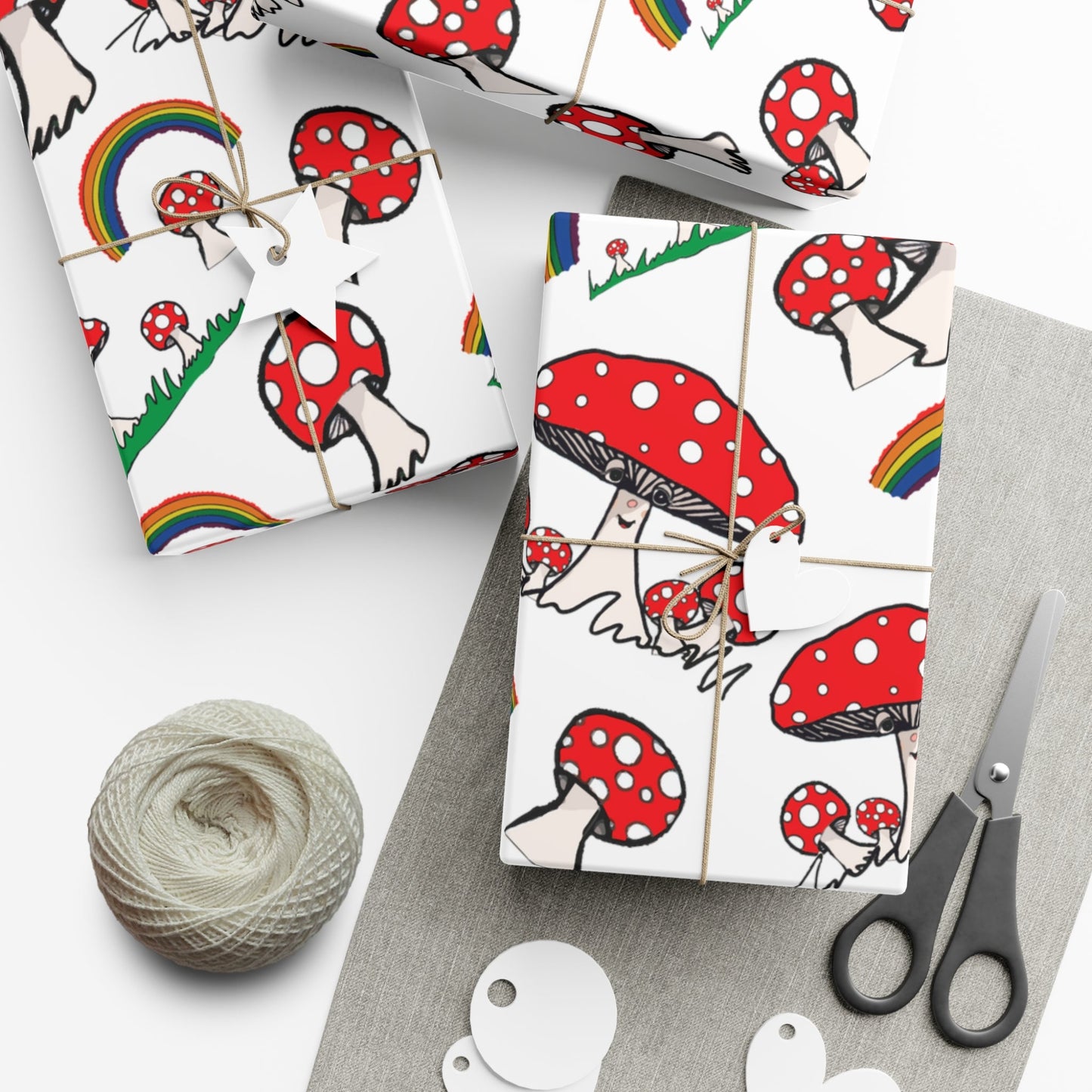 Mushroom Gift Wrap Paper - Squirrellyartmama