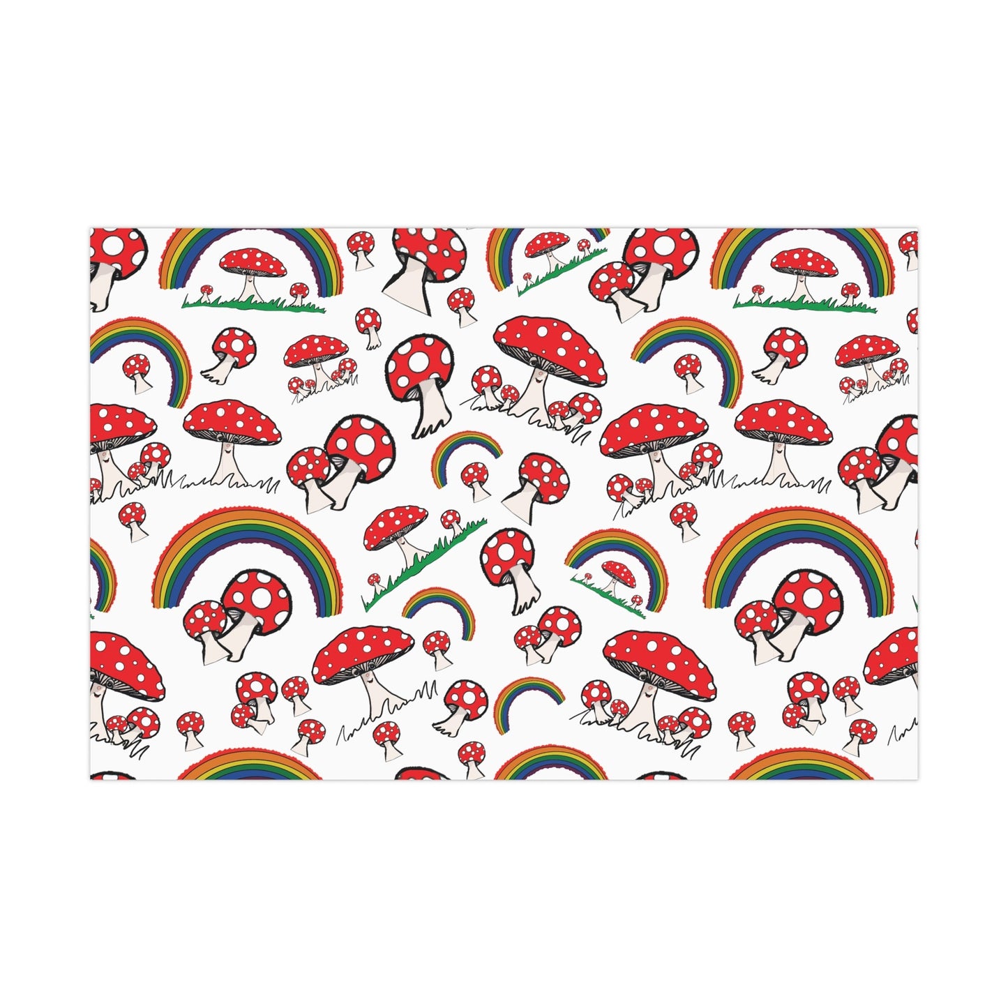 Mushroom Gift Wrap Paper - Squirrellyartmama