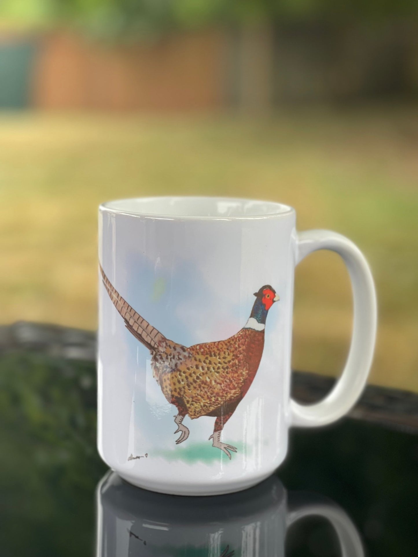 Ring - Necked Pheasant Mug – 15oz Nature - Inspired Coffee Cup - Squirrellyartmama