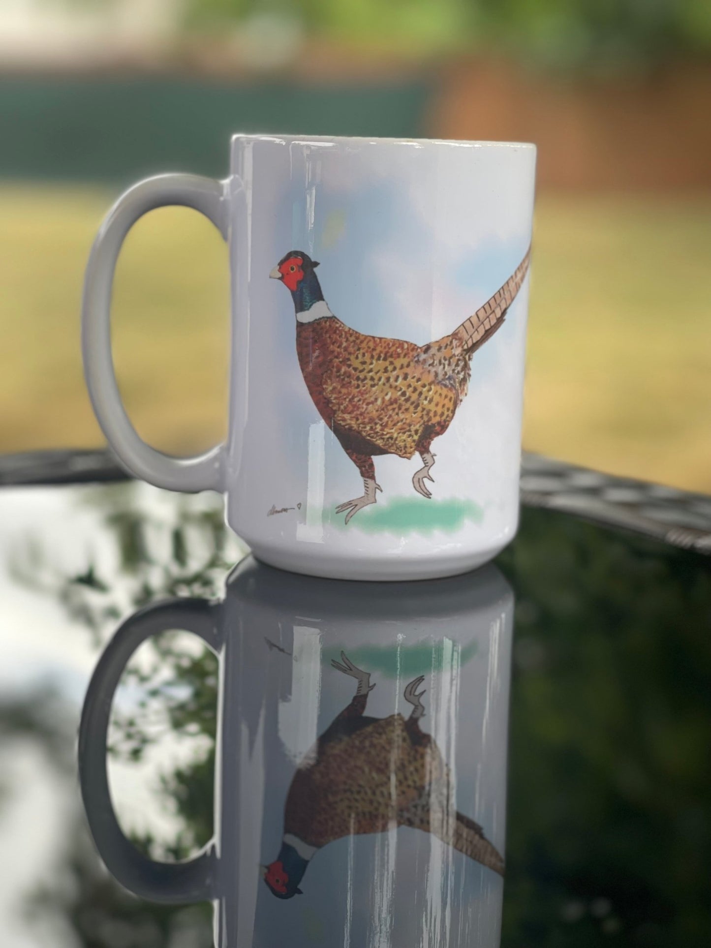Ring - Necked Pheasant Mug – 15oz Nature - Inspired Coffee Cup - Squirrellyartmama