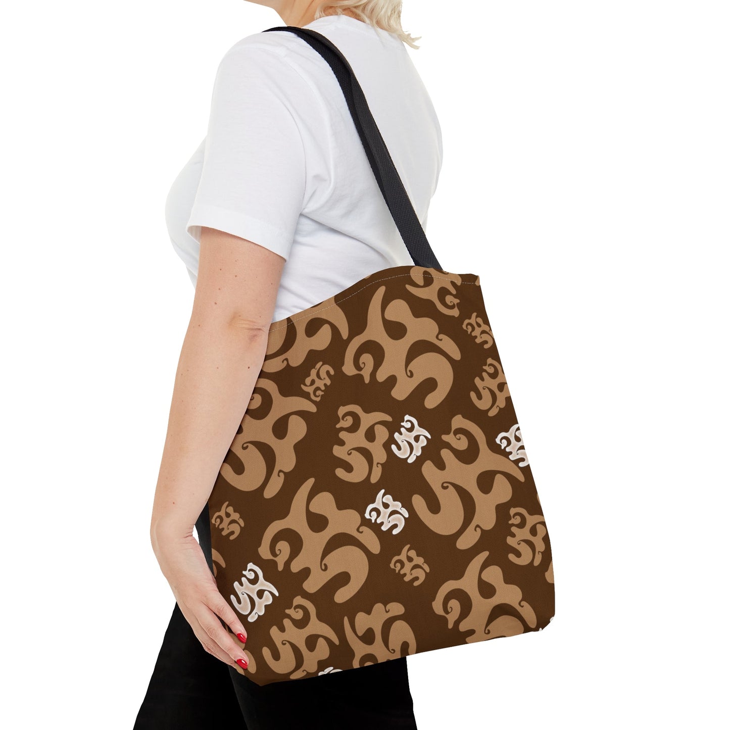 Swirls in Flight Brown Tote Bag - Squirrellyartmama