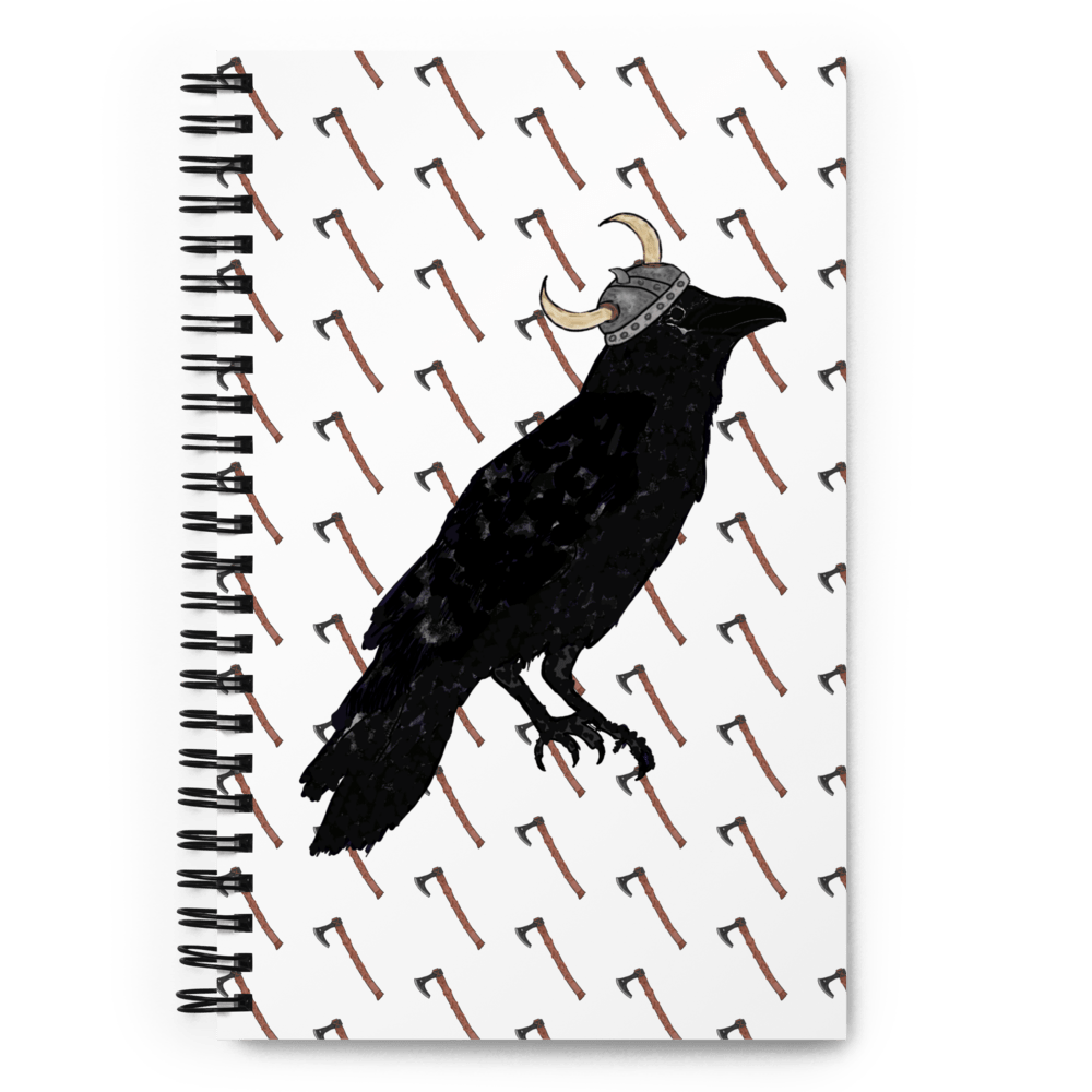 Viking Crow Axe Pattern Spiral notebook - Squirrellyartmama