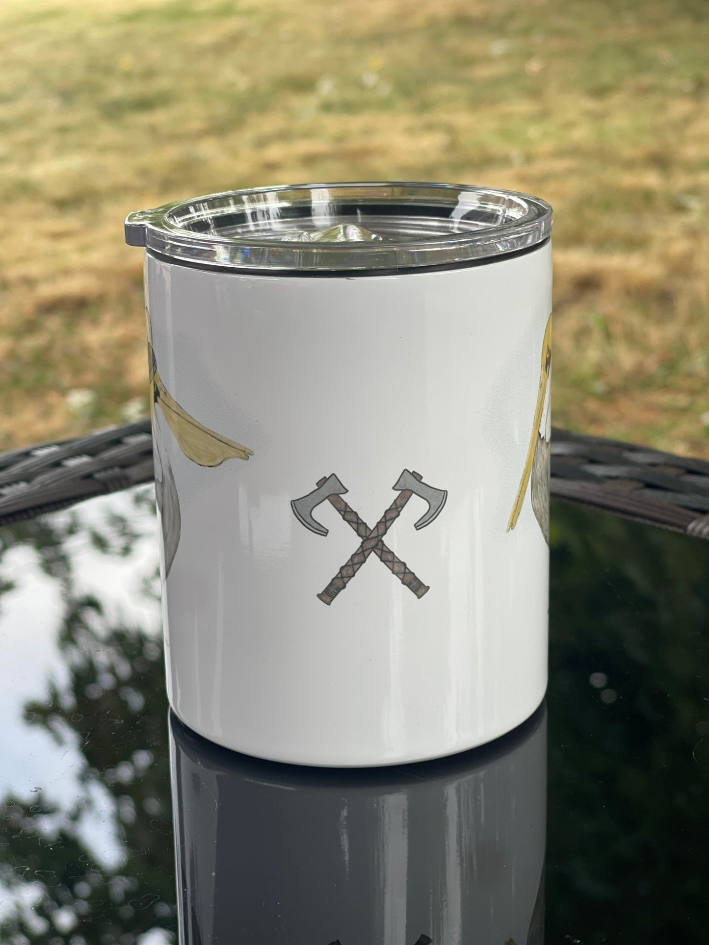 Viking Pelican Camp Mug – 12 oz Aluminum Camping Mug with Splash - Proof Lid (Copy) - Squirrellyartmama