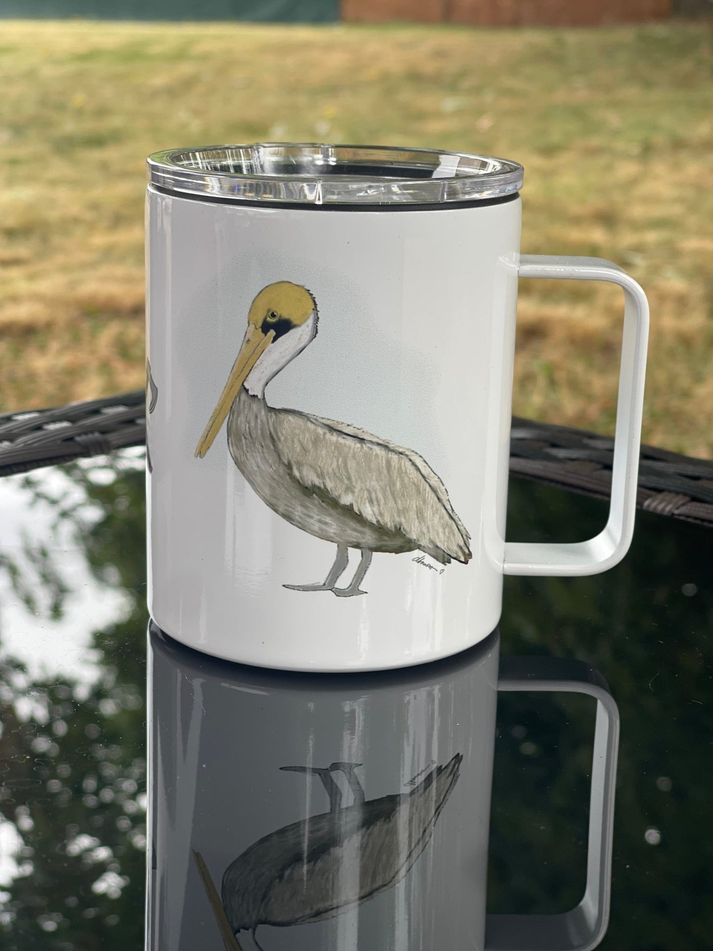 Viking Pelican Camp Mug – 12 oz Aluminum Camping Mug with Splash - Proof Lid (Copy) - Squirrellyartmama