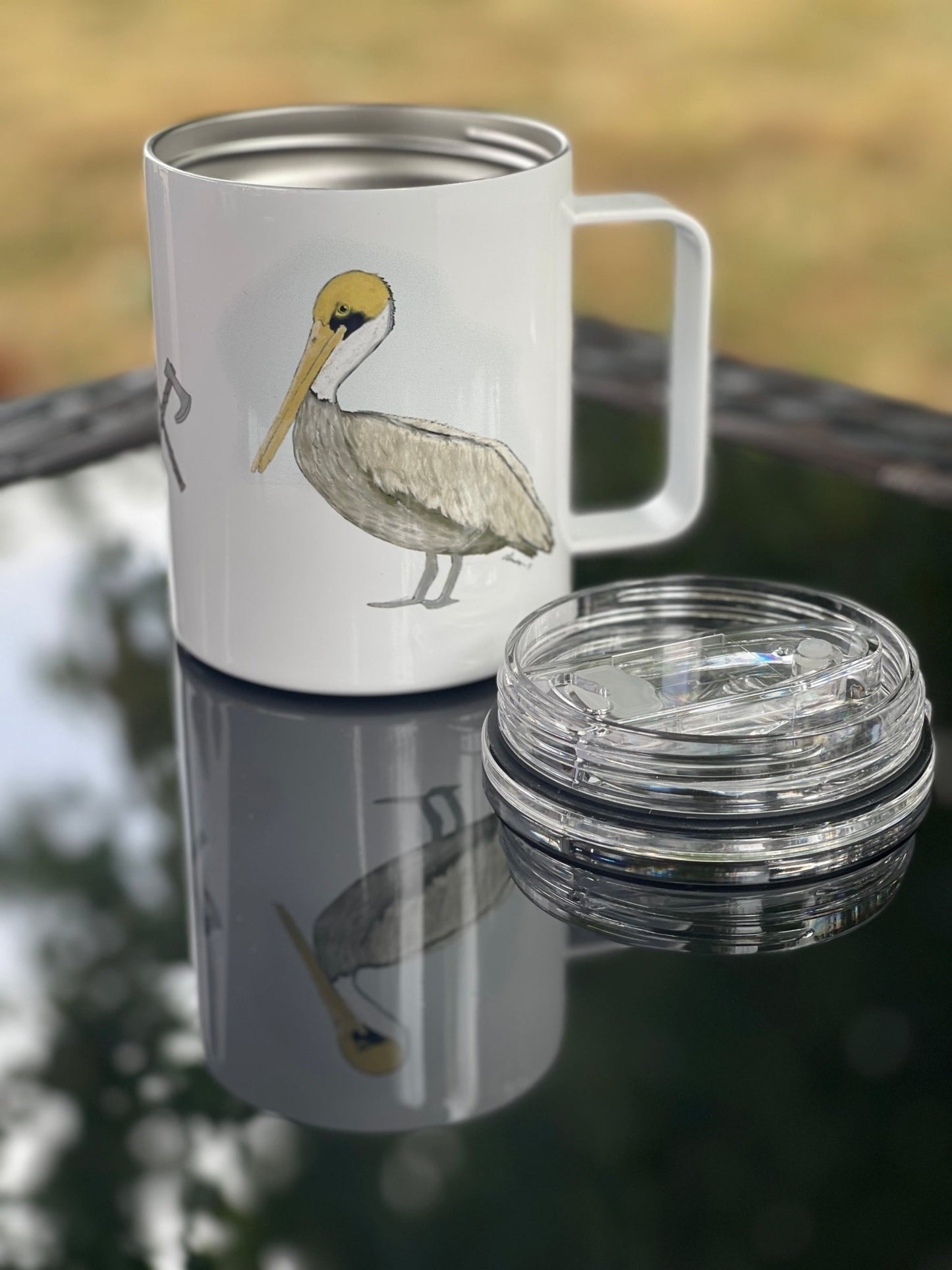 Viking Pelican Camp Mug – 12 oz Aluminum Camping Mug with Splash - Proof Lid (Copy) - Squirrellyartmama