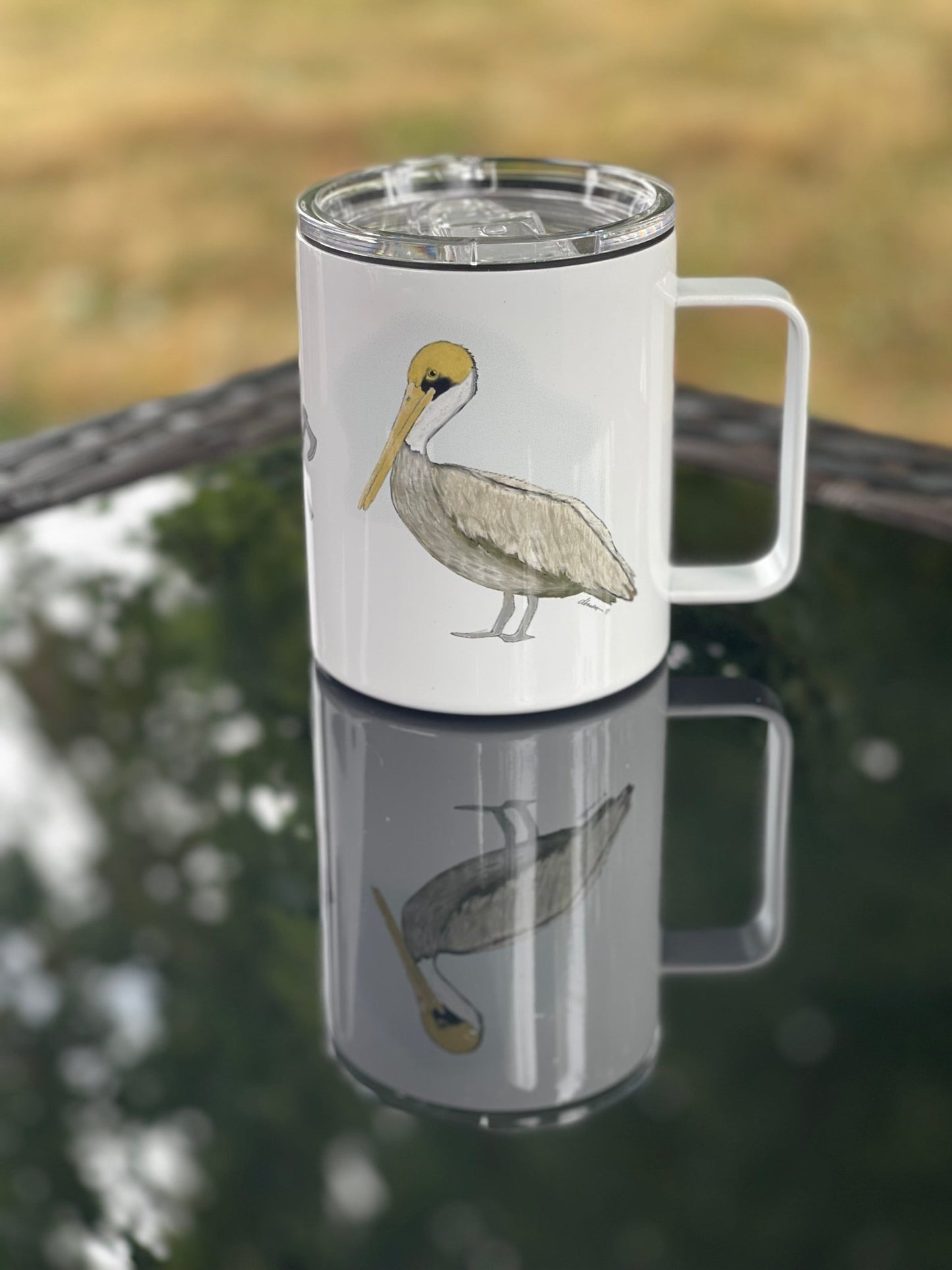 Viking Pelican Camp Mug – 12 oz Aluminum Camping Mug with Splash - Proof Lid (Copy) - Squirrellyartmama