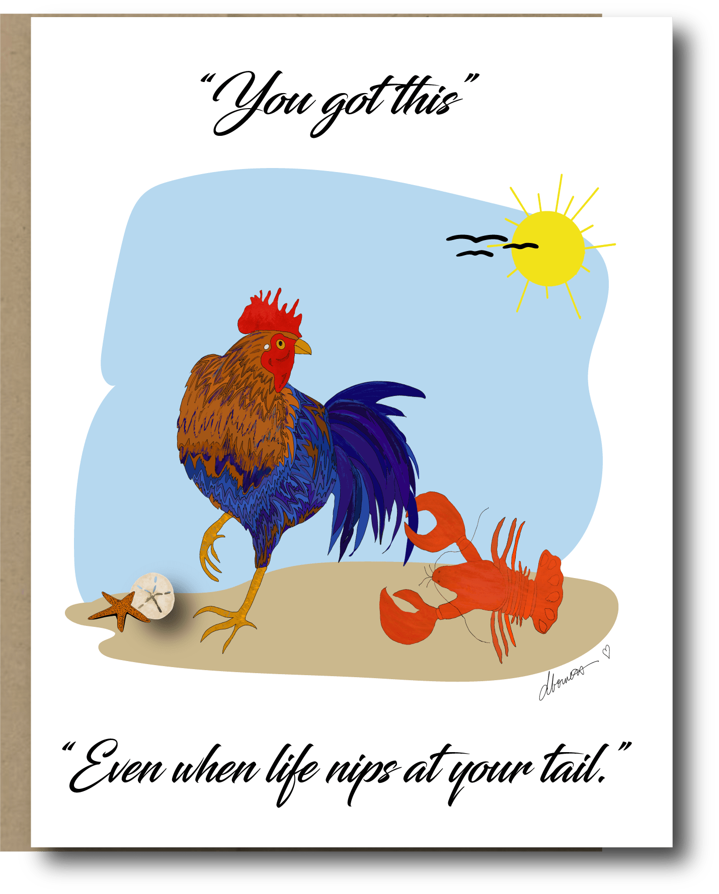 You Got This! Greeting Card - Blank Note Card - Squirrellyartmama