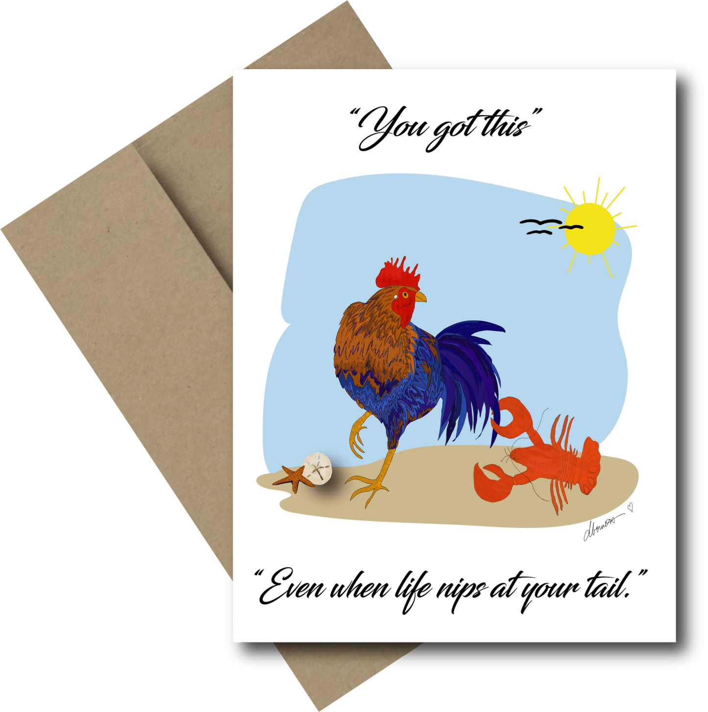 You Got This! Greeting Card - Blank Note Card - Squirrellyartmama