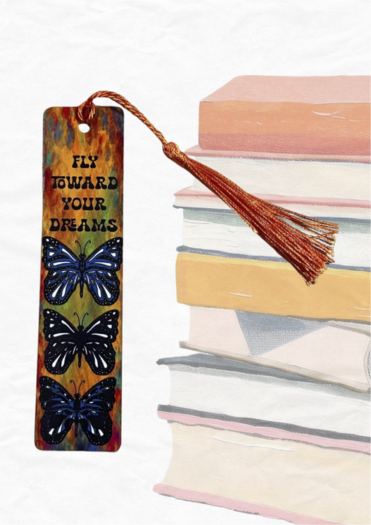 Fly Toward Your Dreams Aluminum Butterfly Bookmark