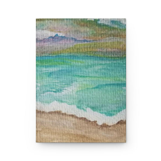 At the Beach Hardcover Journal Matte - Squirrellyartmama