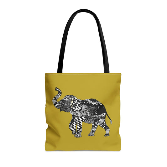 Elephant doodle Tote Bag - Squirrellyartmama