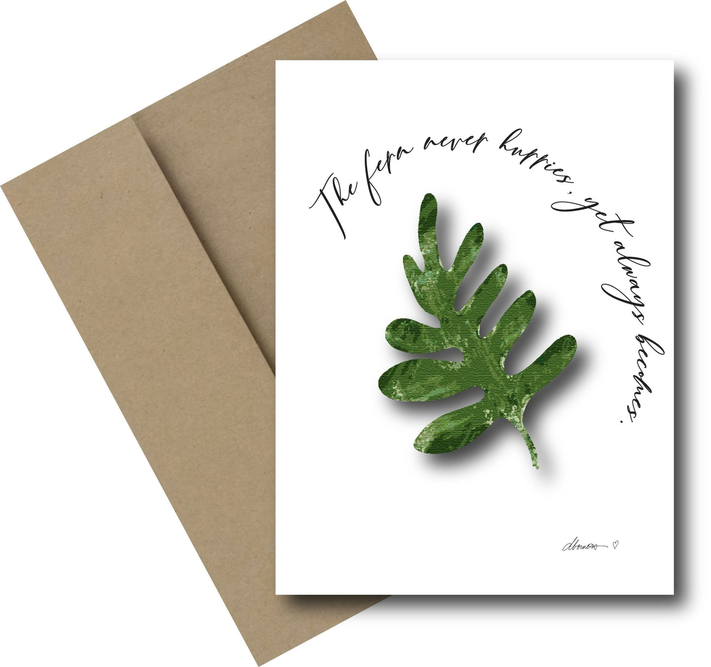 Fern never hurries Greeting Card - Fern Blank Note Card - Squirrellyartmama