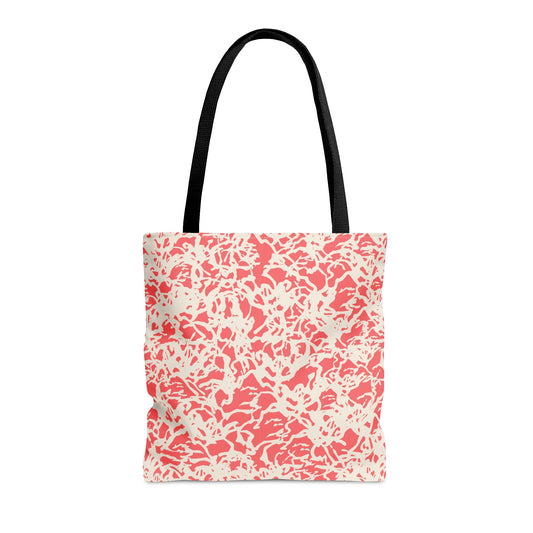 Fleeting Floral Crowns Peach and Cream Tote Bag - Squirrellyartmama