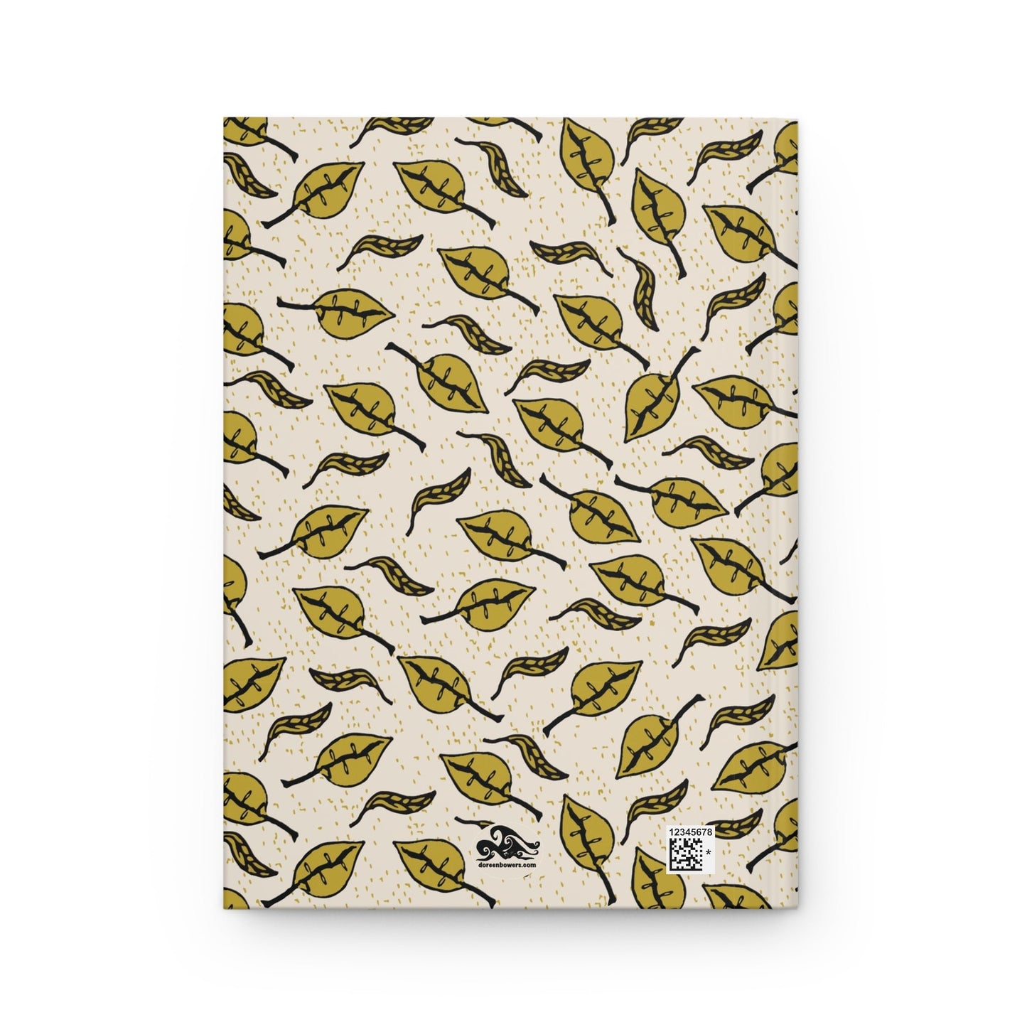 Fleeting Petals Green Leaves Hardcover Journal Matte - Squirrellyartmama