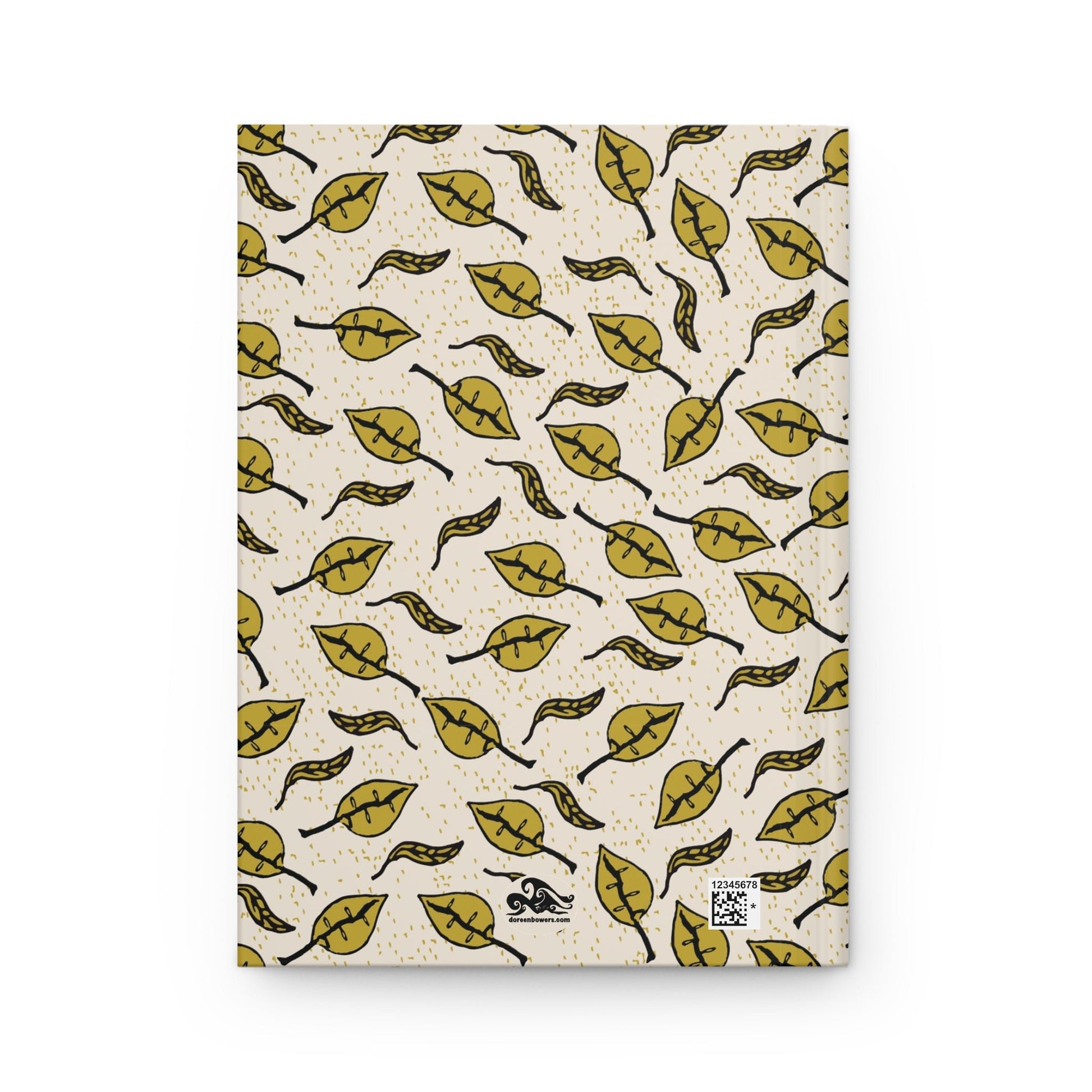 Fleeting Petals Green Leaves Hardcover Journal Matte - Squirrellyartmama
