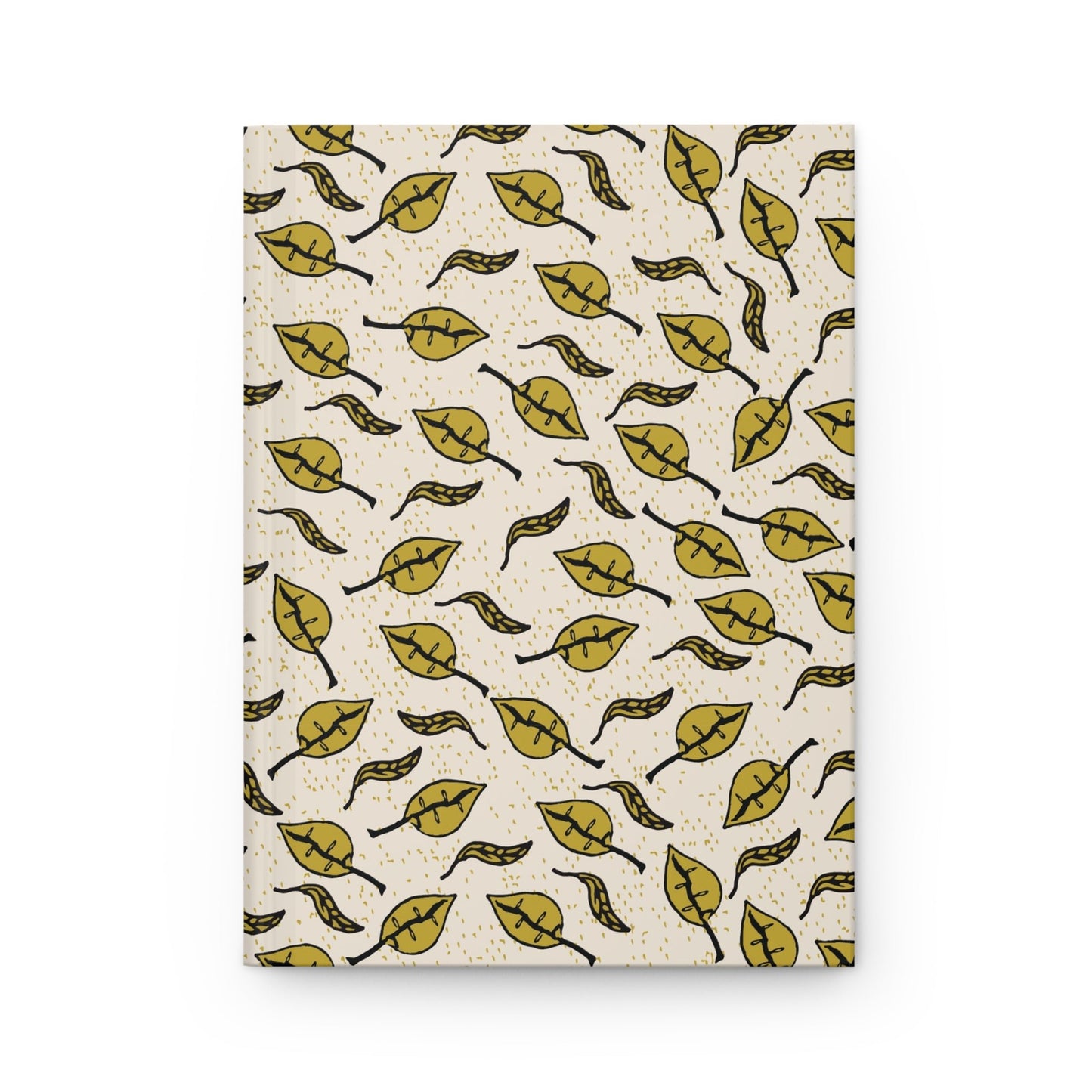 Fleeting Petals Green Leaves Hardcover Journal Matte - Squirrellyartmama