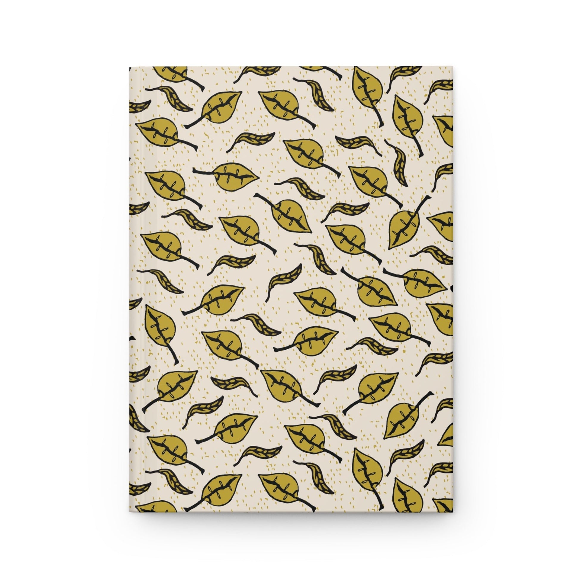 Fleeting Petals Green Leaves Hardcover Journal Matte - Squirrellyartmama