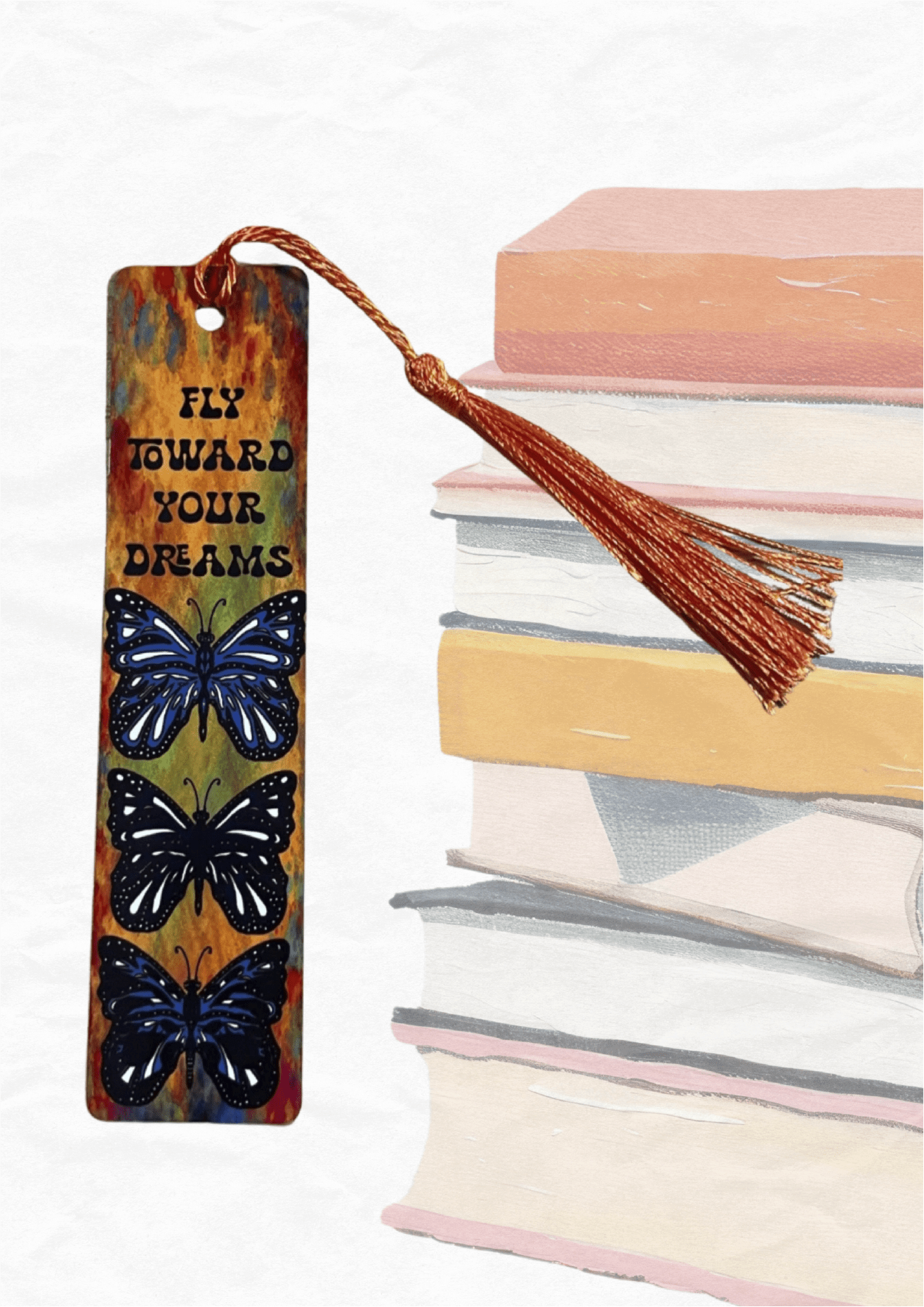 Fly Toward Your Dreams Aluminum Butterfly Bookmark - Color Crumbs Club
