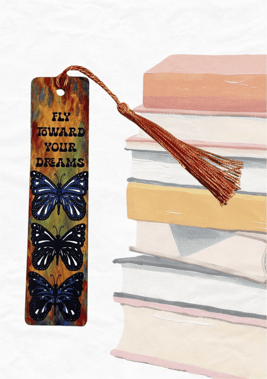 Fly Toward Your Dreams Aluminum Butterfly Bookmark - Color Crumbs Club