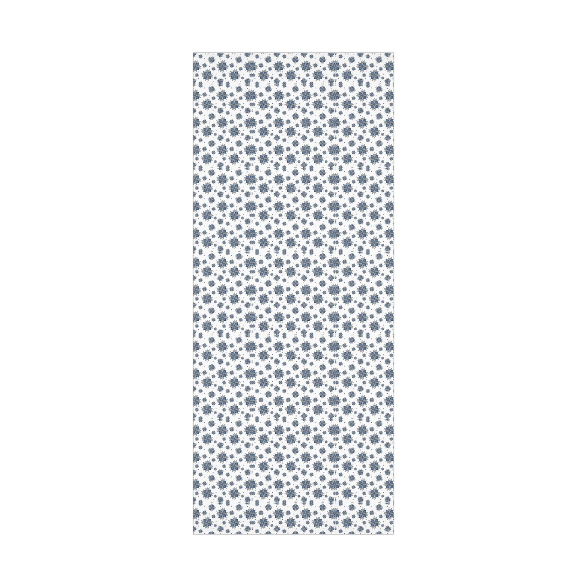 Gift Wrap Papers - Blue and Gray Flowers Design - Squirrellyartmama