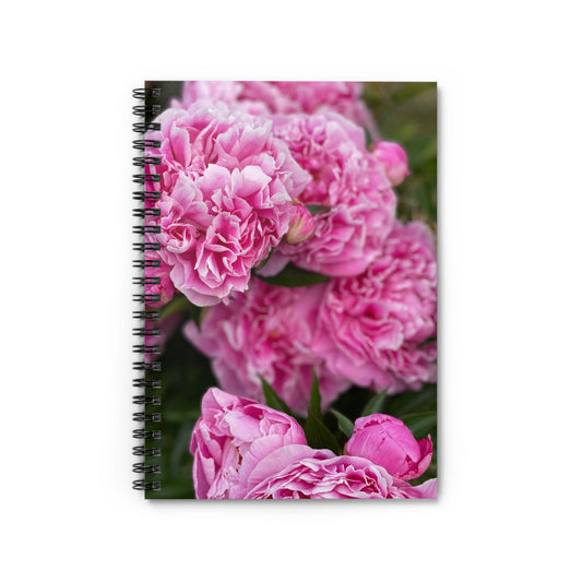 Peonies Spiral Notebook - Ruled Line - Squirrellyartmama