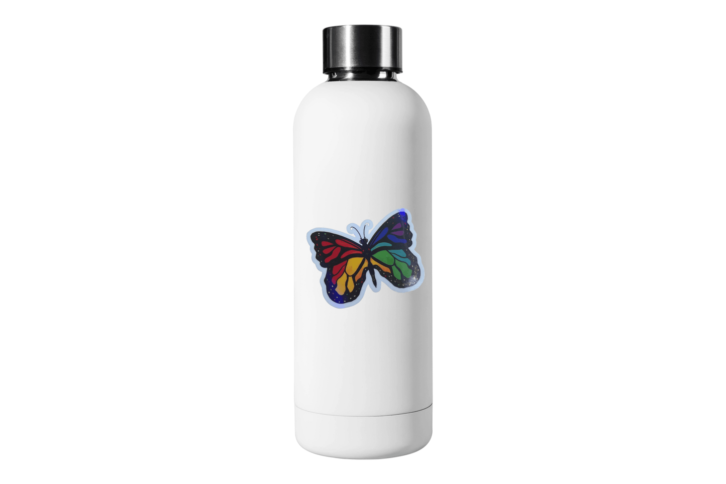 Rainbow Holographic Butterfly Sticker – Holographic Vinyl Die Cut Sticker Decal - Color Crumbs Club