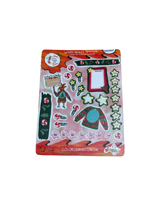 Rooster Planner Sticker Sheet | Where Wings Wander – Planner Sticker Sheet Collection - Color Crumbs Club