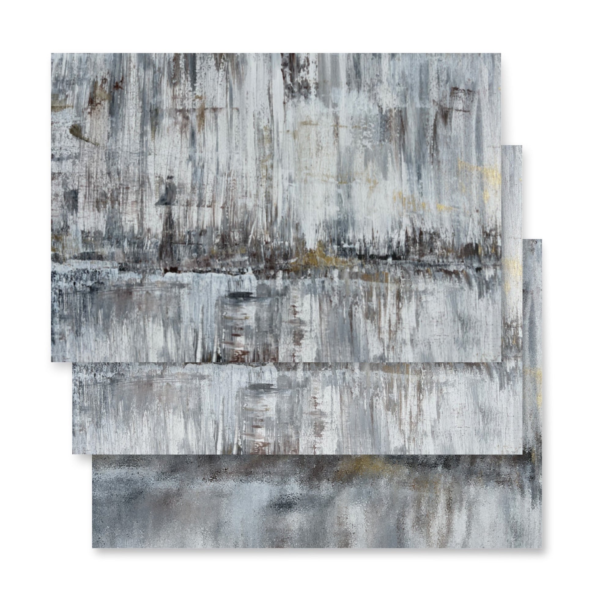 Split Gray Wrapping paper sheet set of 3 - Squirrellyartmama