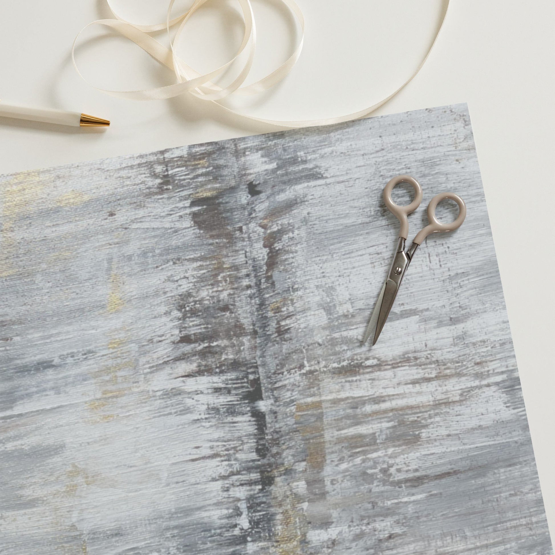 Split Gray Wrapping paper sheet set of 3 - Squirrellyartmama