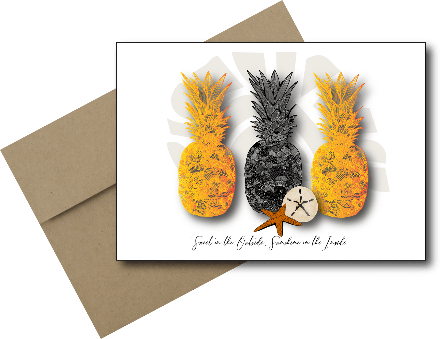 Sweet on the outside Greeting Card - Blank Note Card - Squirrellyartmama