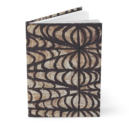 Tapa Cloth Lined Print Style Hardcover Journal Matte - Squirrellyartmama
