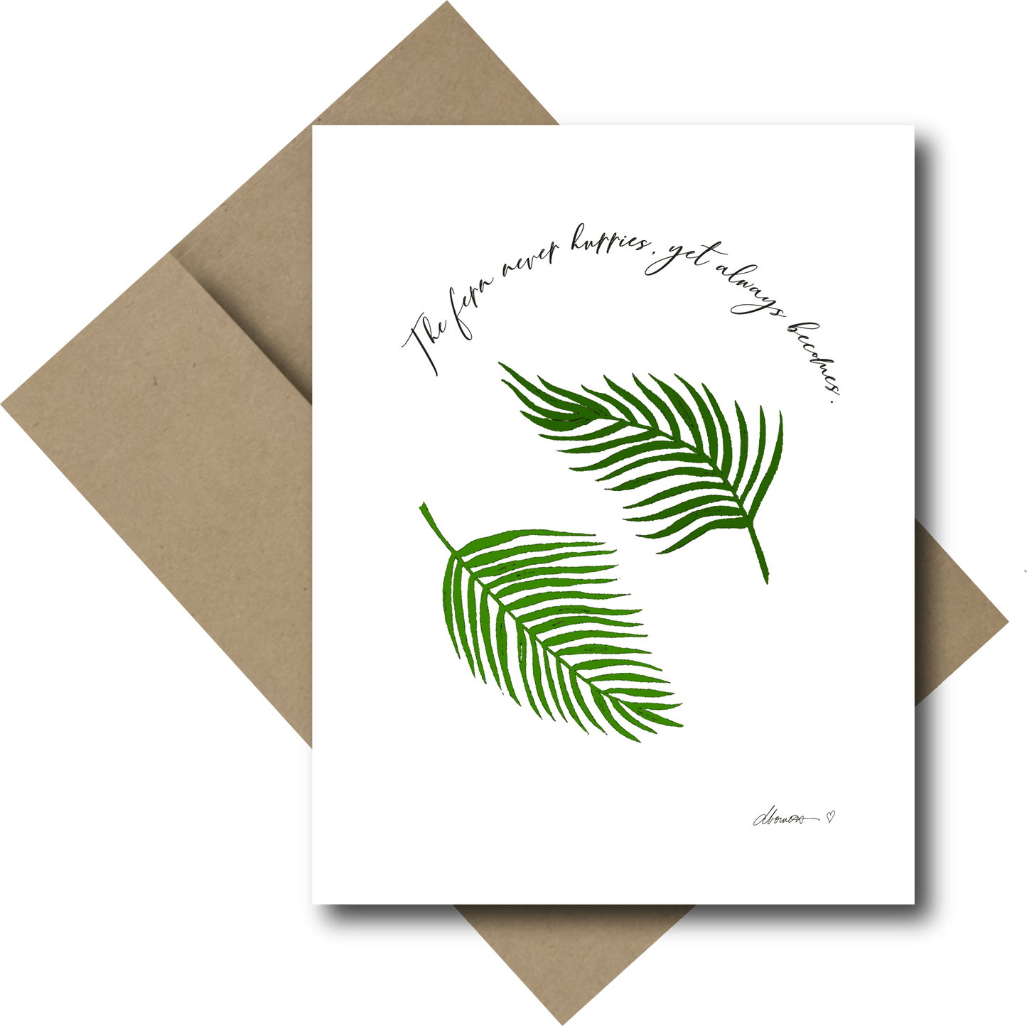 The two ferns Greeting Card - Blank Note Card - Squirrellyartmama