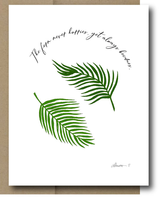 The two ferns Greeting Card - Blank Note Card - Squirrellyartmama