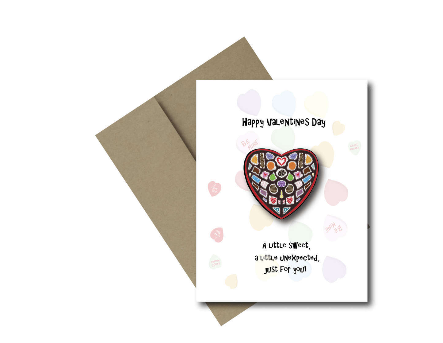 Valentines Card – A Little Sweet Box of Chocolate Valentines Greeting Card - Color Crumbs Club