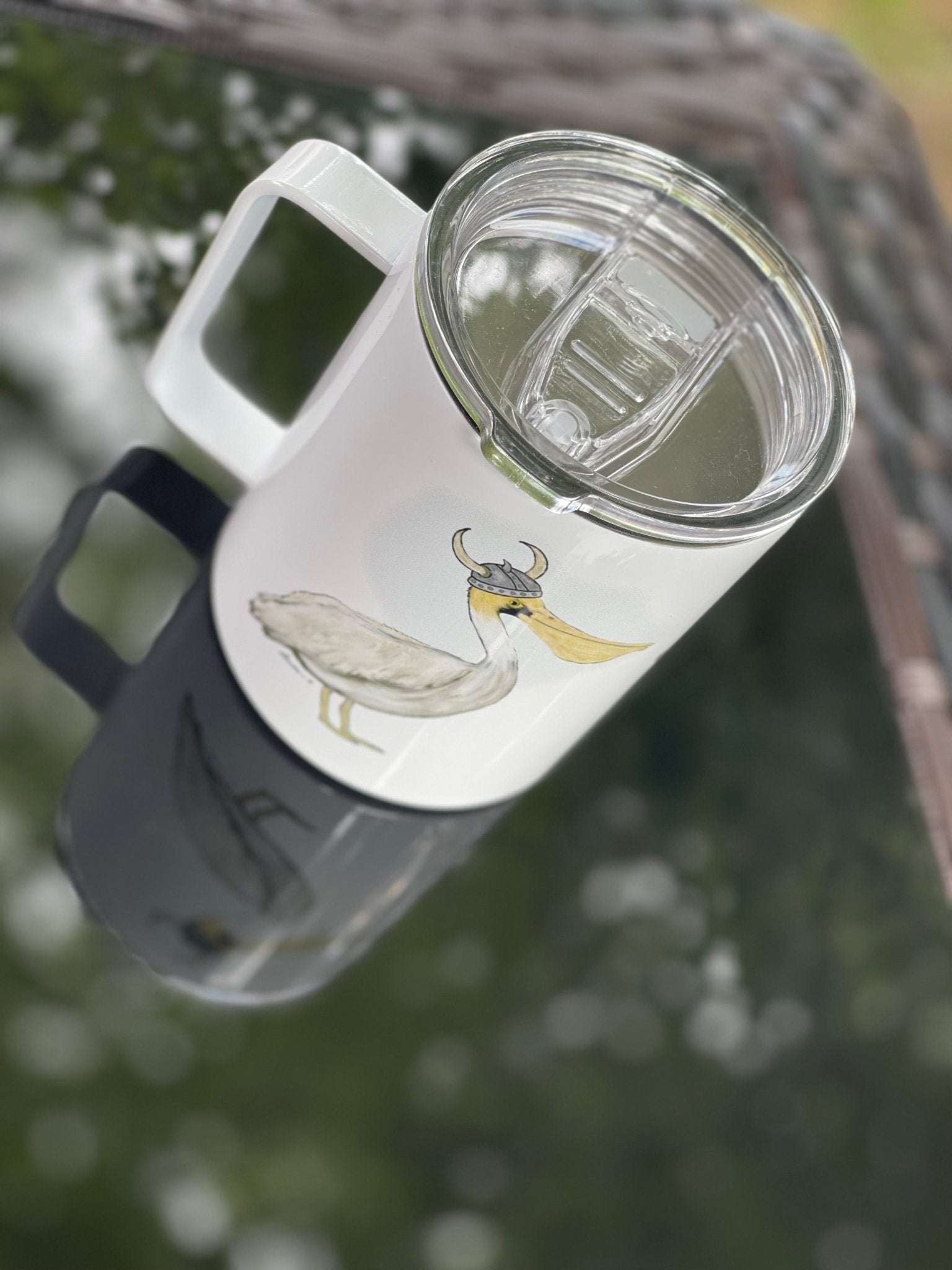 Viking Pelican Camp Mug – 12 oz Aluminum Camping Mug with Splash - Proof Lid (Copy) - Squirrellyartmama
